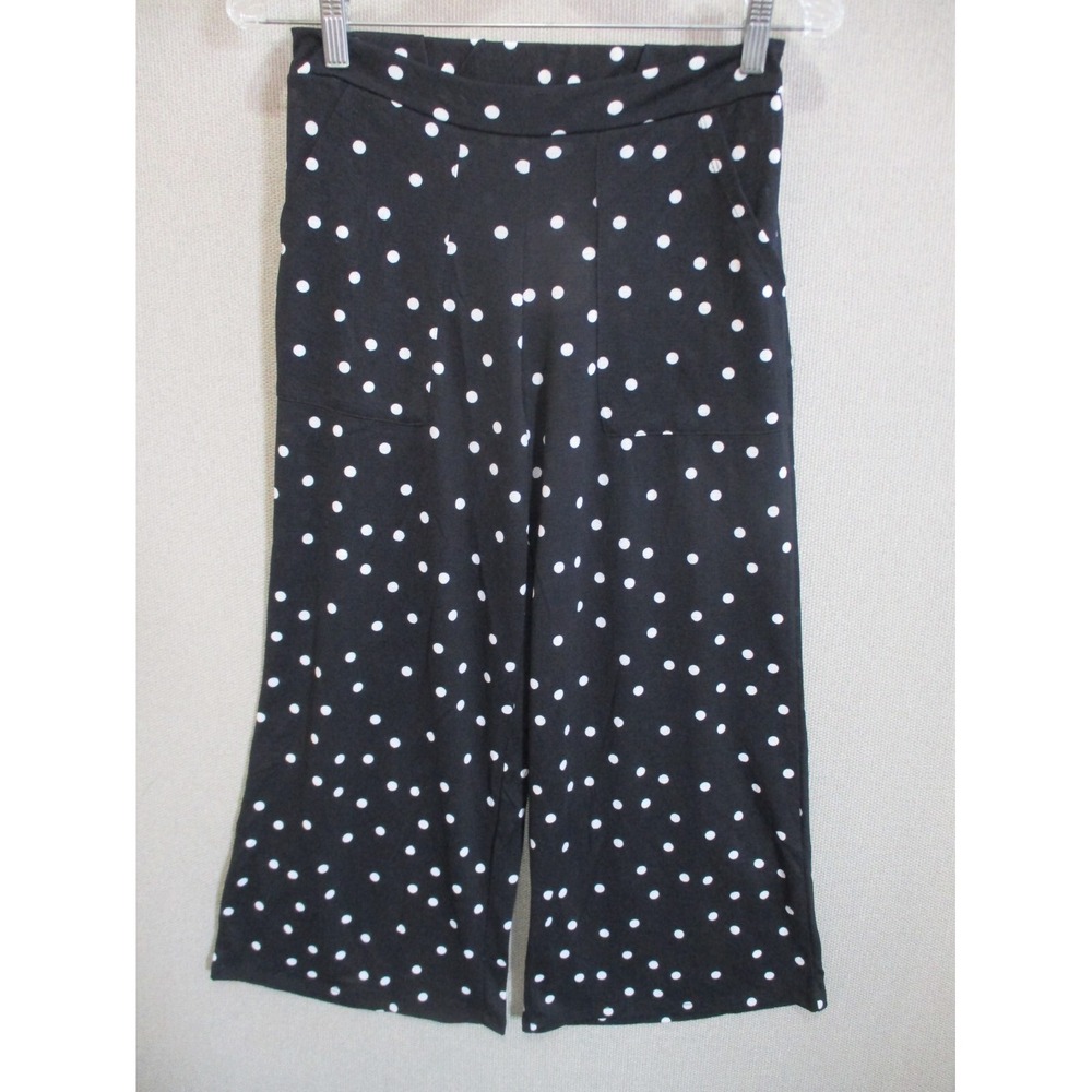 Full Circle Threads Wide Leg Crop Polka Dot Pants Size Medium NWT